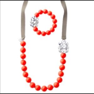 Stella Dot Kids Color Crush Statement Necklace & bracelet Set, New